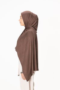 jolienisa Premium Jersey  Cotton Hijab  Chocolate Brown