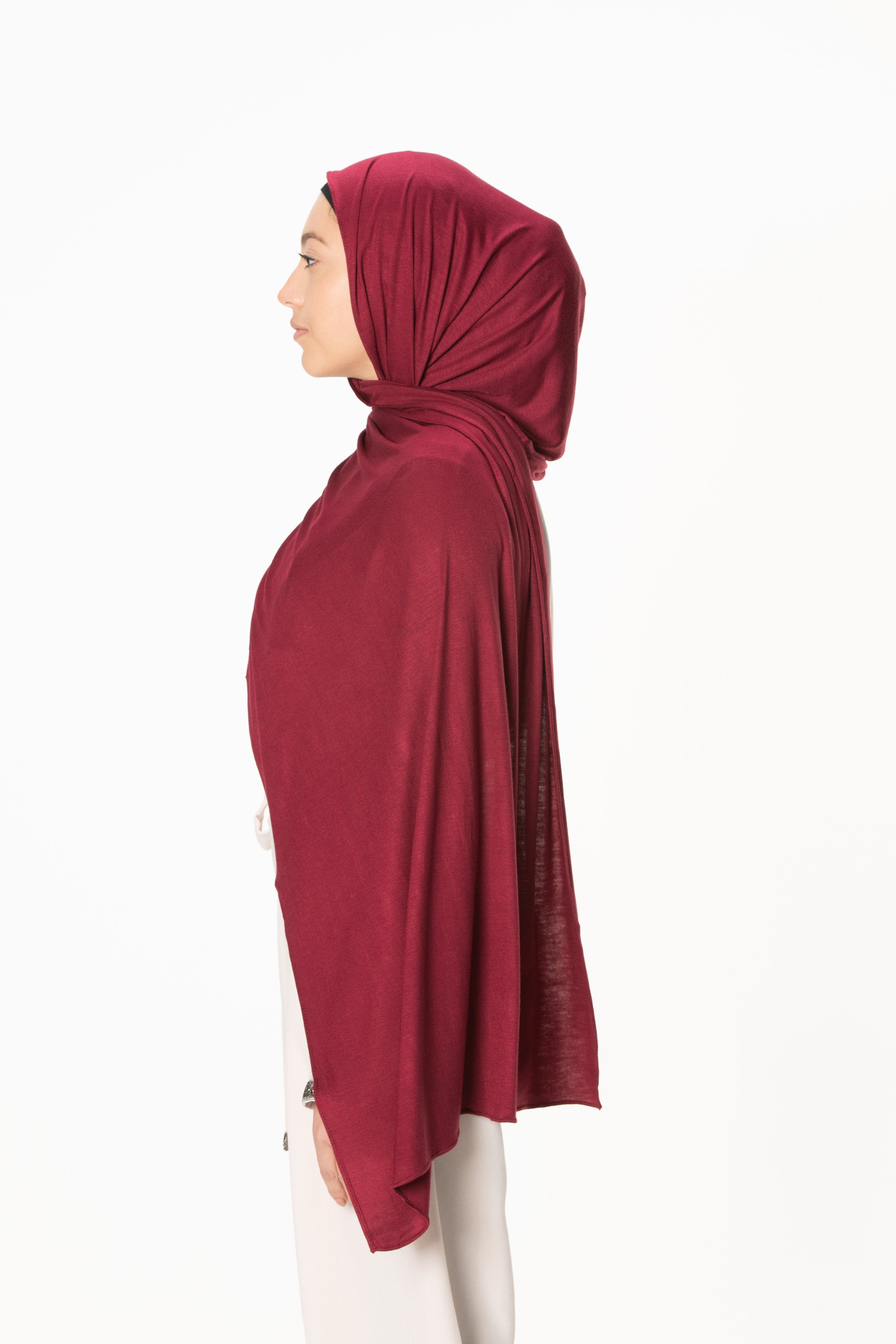 jolienisa Premium Jersey Cotton Hijab Cranberry