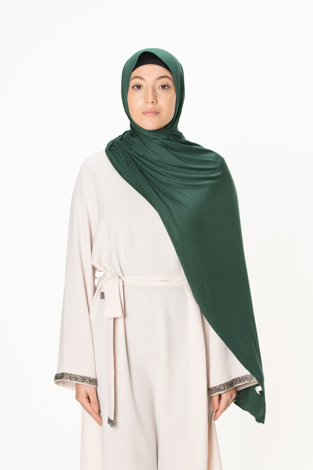 jolienisa Premium Jersey  Cotton Hijab Forest Green