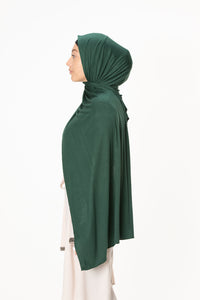 jolienisa Premium Jersey  Cotton Hijab Forest Green