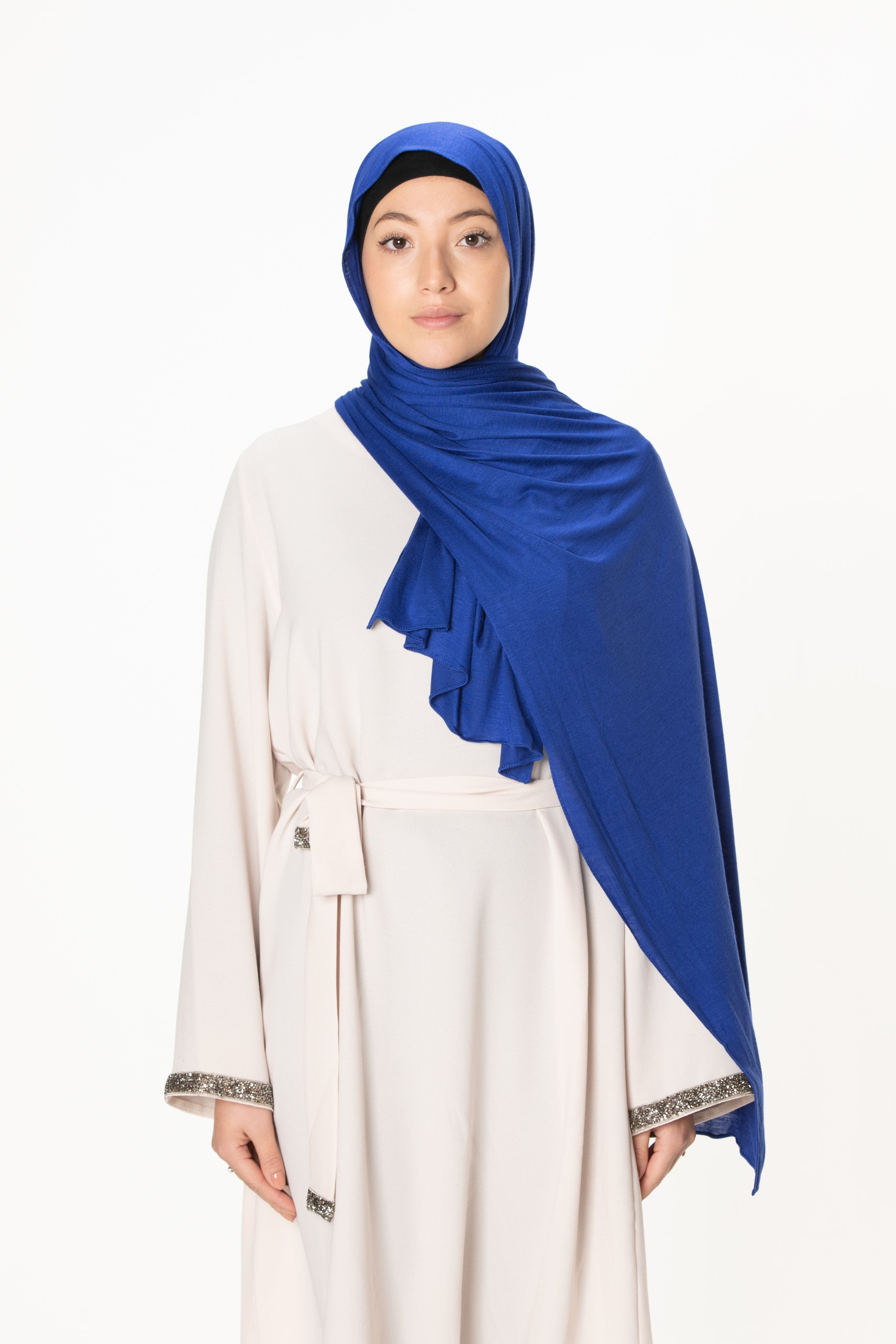 jolienisa Premium Jersey  Cotton Hijab Royal blue