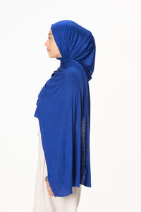 jolienisa Premium Jersey  Cotton Hijab Royal blue