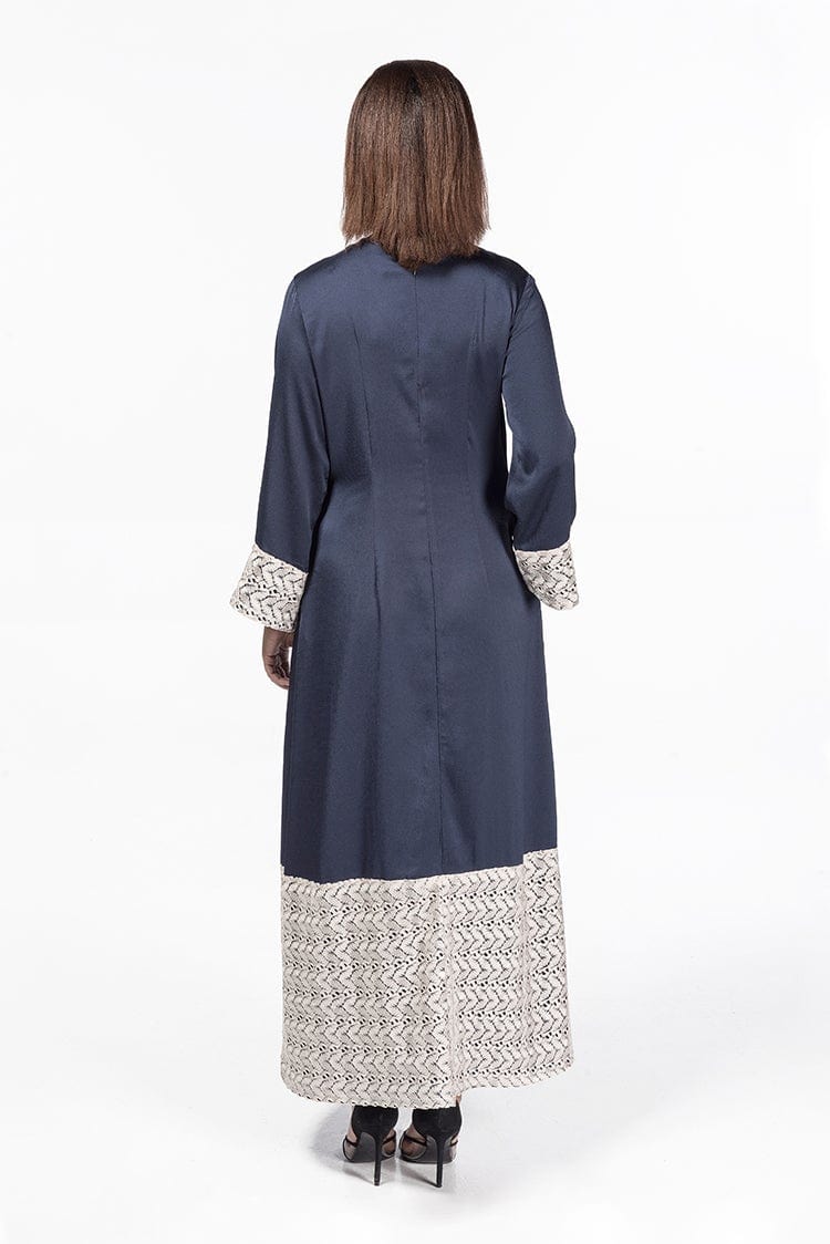 jolienisa SANA Navy - Lace Abaya Dress
