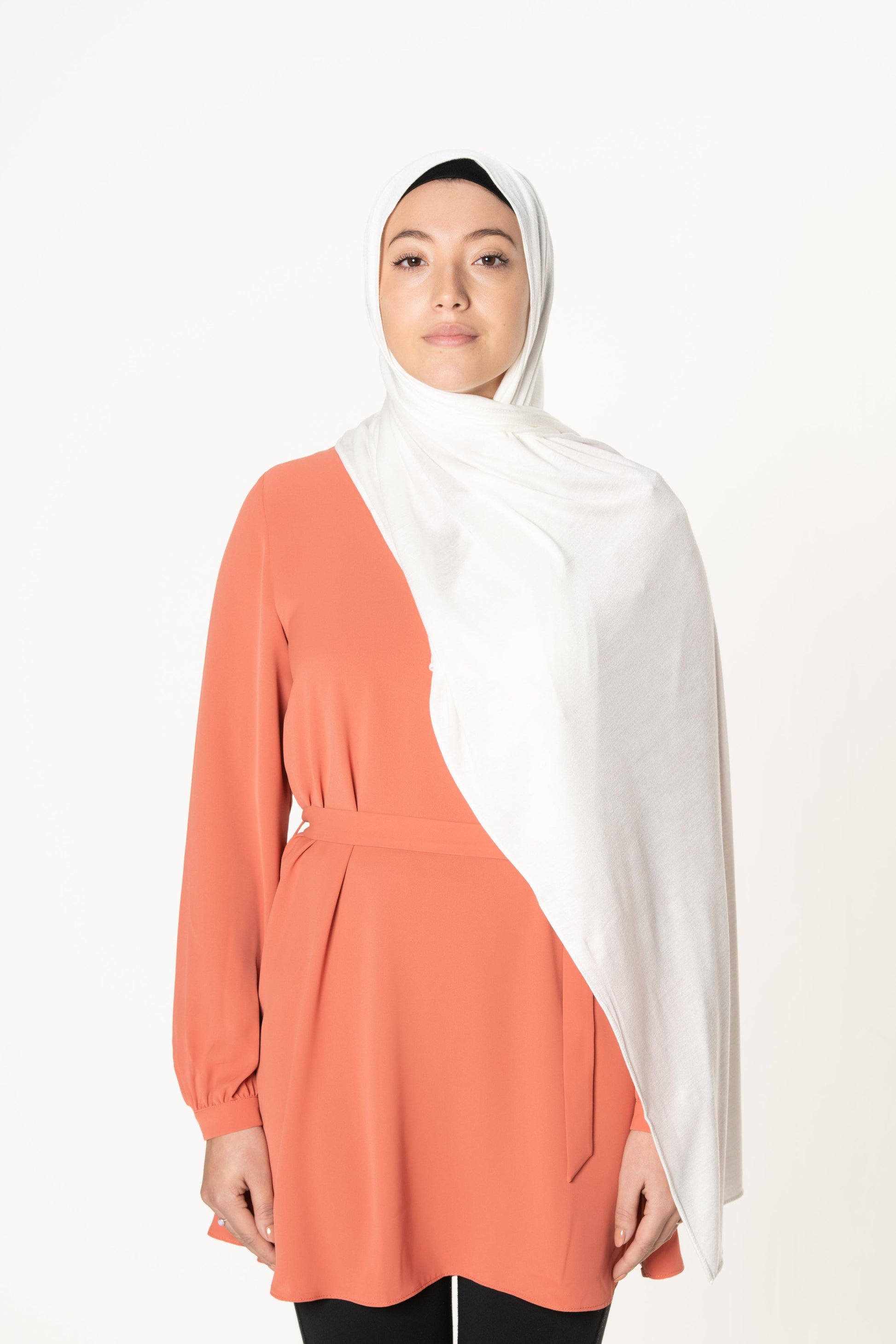 jolienisa Scarves & Shawls Premium Jersey  Cotton Hijab Off White