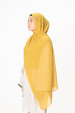 Load image into Gallery viewer, jolienisa Turmeric Chiffon Hijab with Rhinestones
