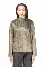 Load image into Gallery viewer, ZOYA Gold - Top Blouse with Mock Neck Front
